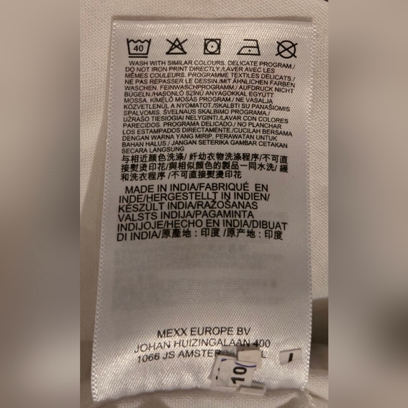 NWT - Vintage Mexx Baby Button-down Collared Shirt - White w/Black details - Picture 6 of 10